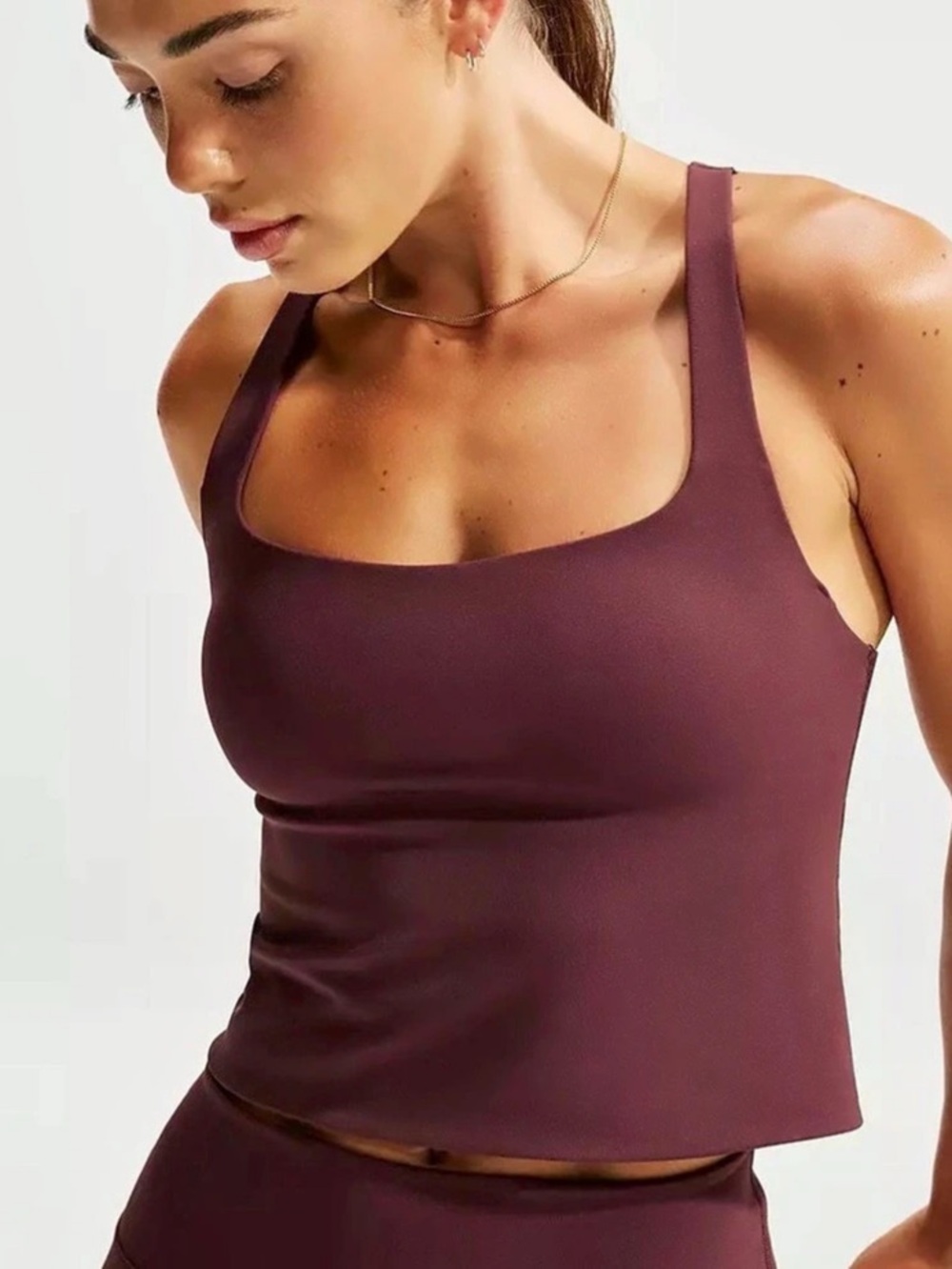 Skims x Nike Square Neck Tank currant 2xl Like New